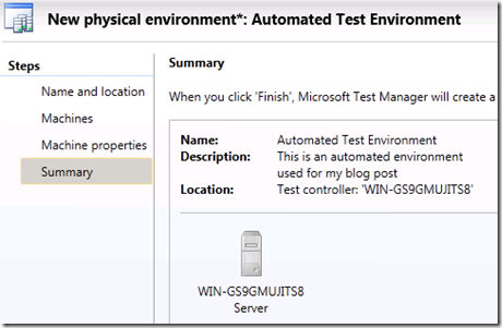 New physical environment - Summary