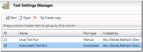 Test Settings Manager - Automated